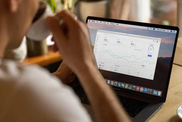 laptop, work, coffee, chart, man, freelancer, freelance, hands, device, keyboard, winter, outdoors, remote, chart, chart, chart, chart, chart, freelancer. A marketing agency guide to client reporting dashboards